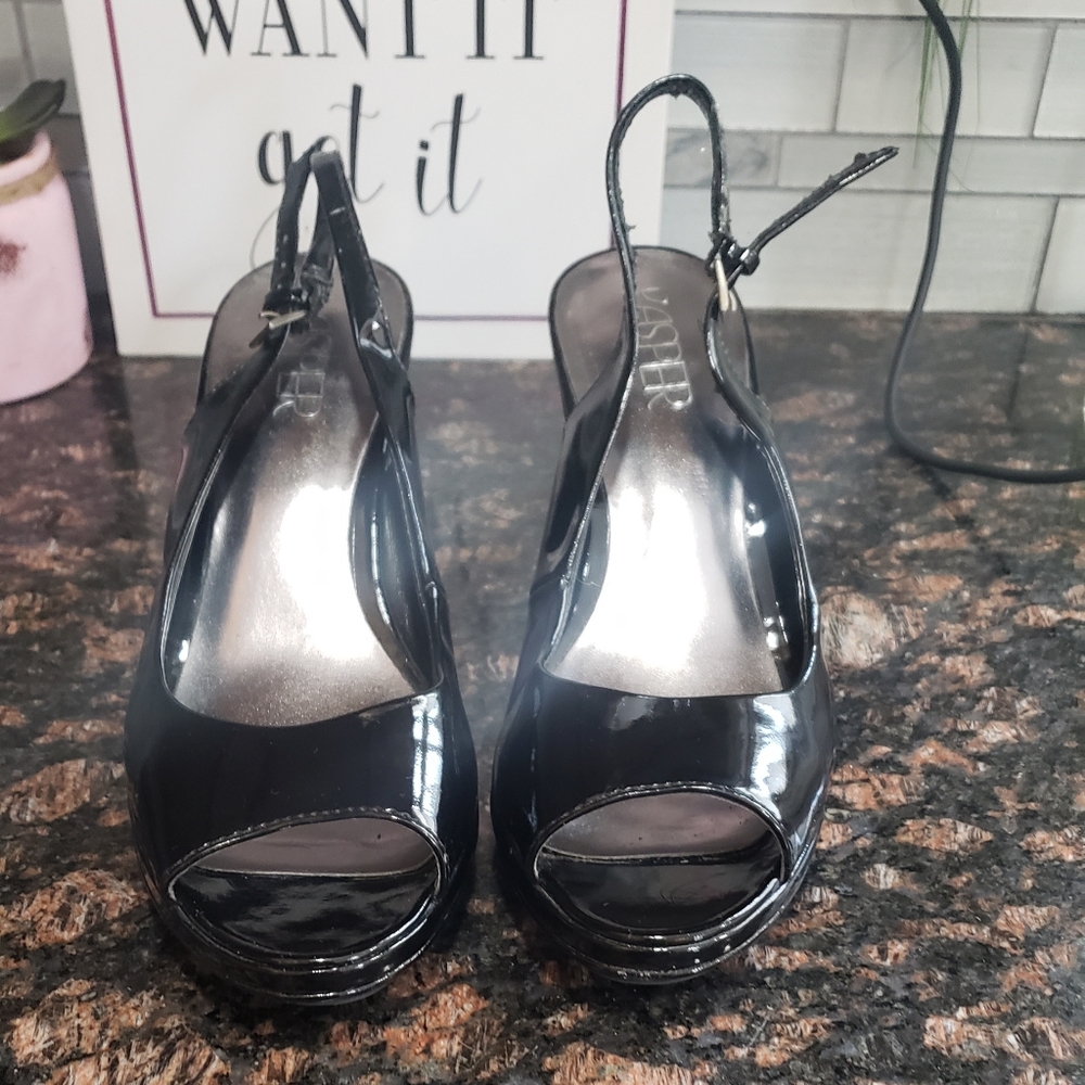 7m black heels